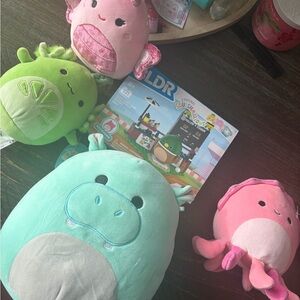 Squishmallows Plush Collection - Pink, Green, and Blue